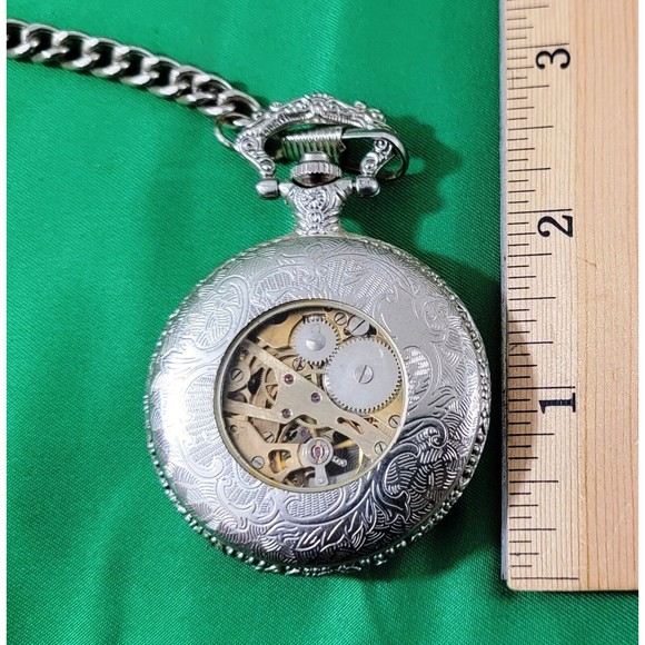 MAB LONDON Accessories Mab Skeleton Pocket Watch W Chain Peaky
